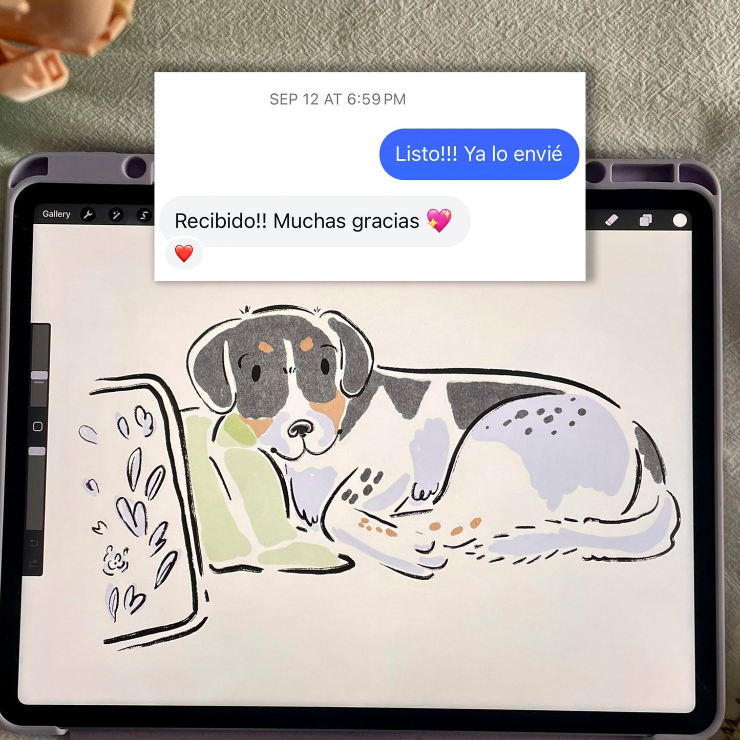 Ilustración Digital Personalizada de Mascotas