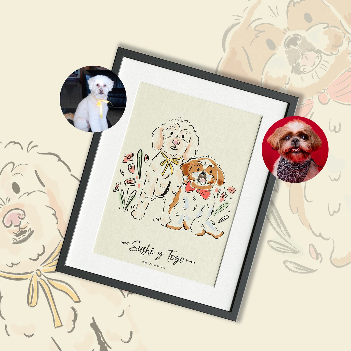 Ilustración Digital Personalizada de Mascotas