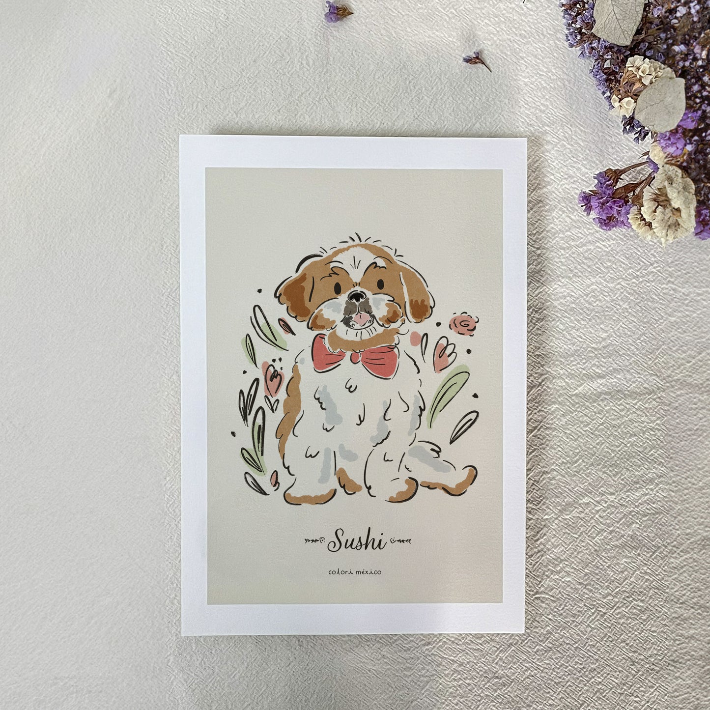 Cuadro con la ilustración de tu Peludito (Enmarcado)