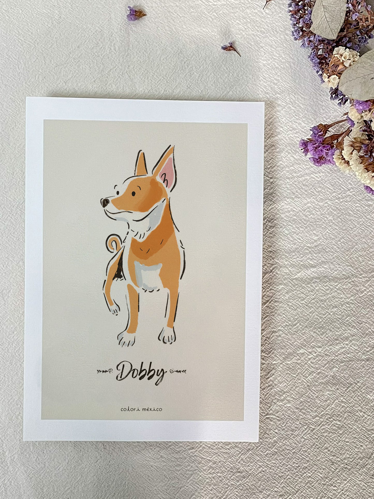 Cuadro con la ilustración de tu Peludito (Enmarcado)