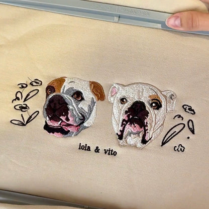 Sudadera Personalizada Bordada con la foto de tu mascota