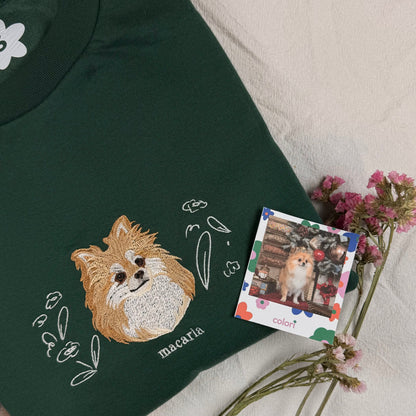 Sudadera Personalizada Bordada con la foto de tu mascota