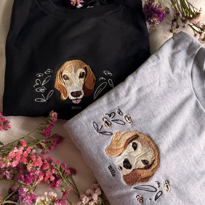 Sudadera Personalizada Bordada con la foto de tu mascota