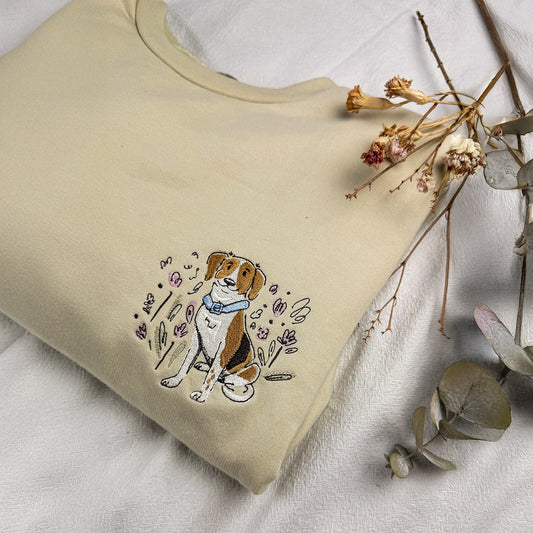 Sudadera Personalizada Bordada con Ilustración de Tu Peludo