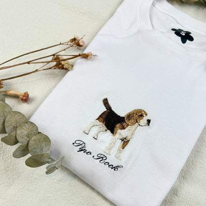 Playera bordada personalizada con tu mascota