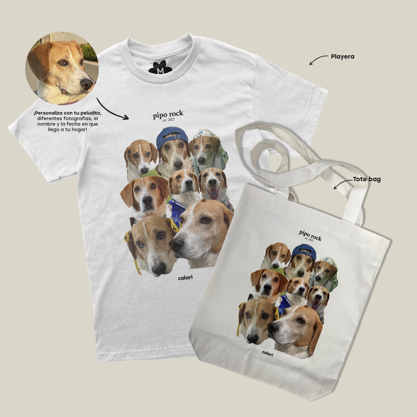 Kit Collage Personalizado: Playera + Tote Bag