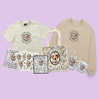 Kit Premium Personalizado: Sudadera + Playera + Tote Bag + Libreta + Stickers +Taza + Print Enmarcado + Vaso (Copia)