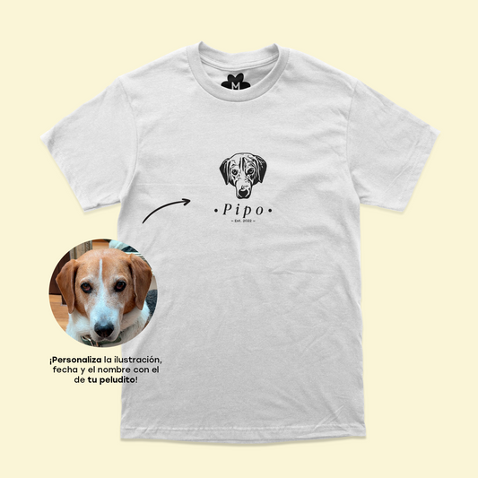 Playera personalizada con la cara de tu peludo