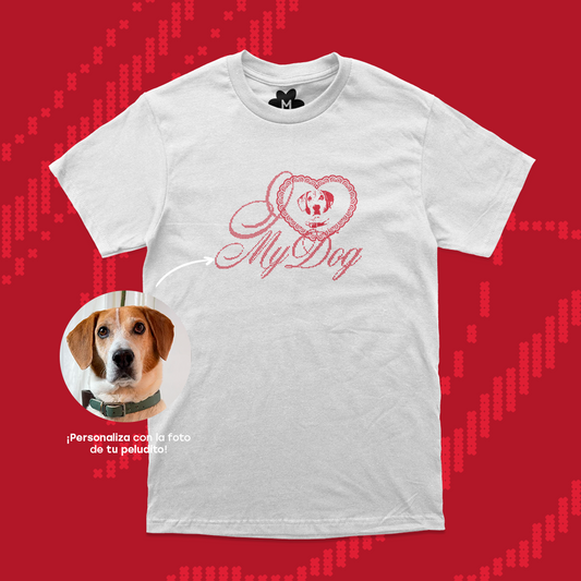 Playera personalizada "I <3 my dog"
